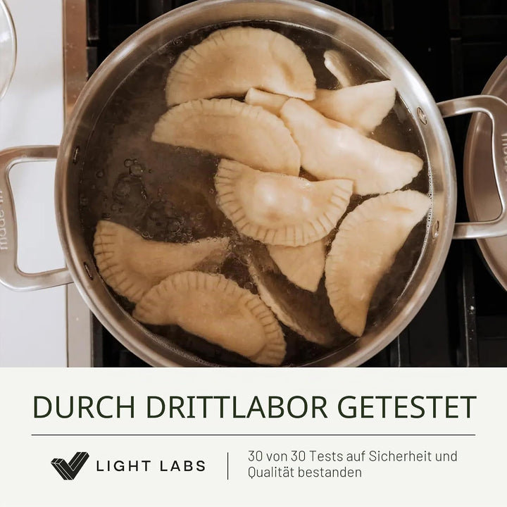 Made In Cookware – 11,36 l Suppentopf aus Edelstahl mit Deckel – 5-lagige Edelstahlbeschichtung – Pr