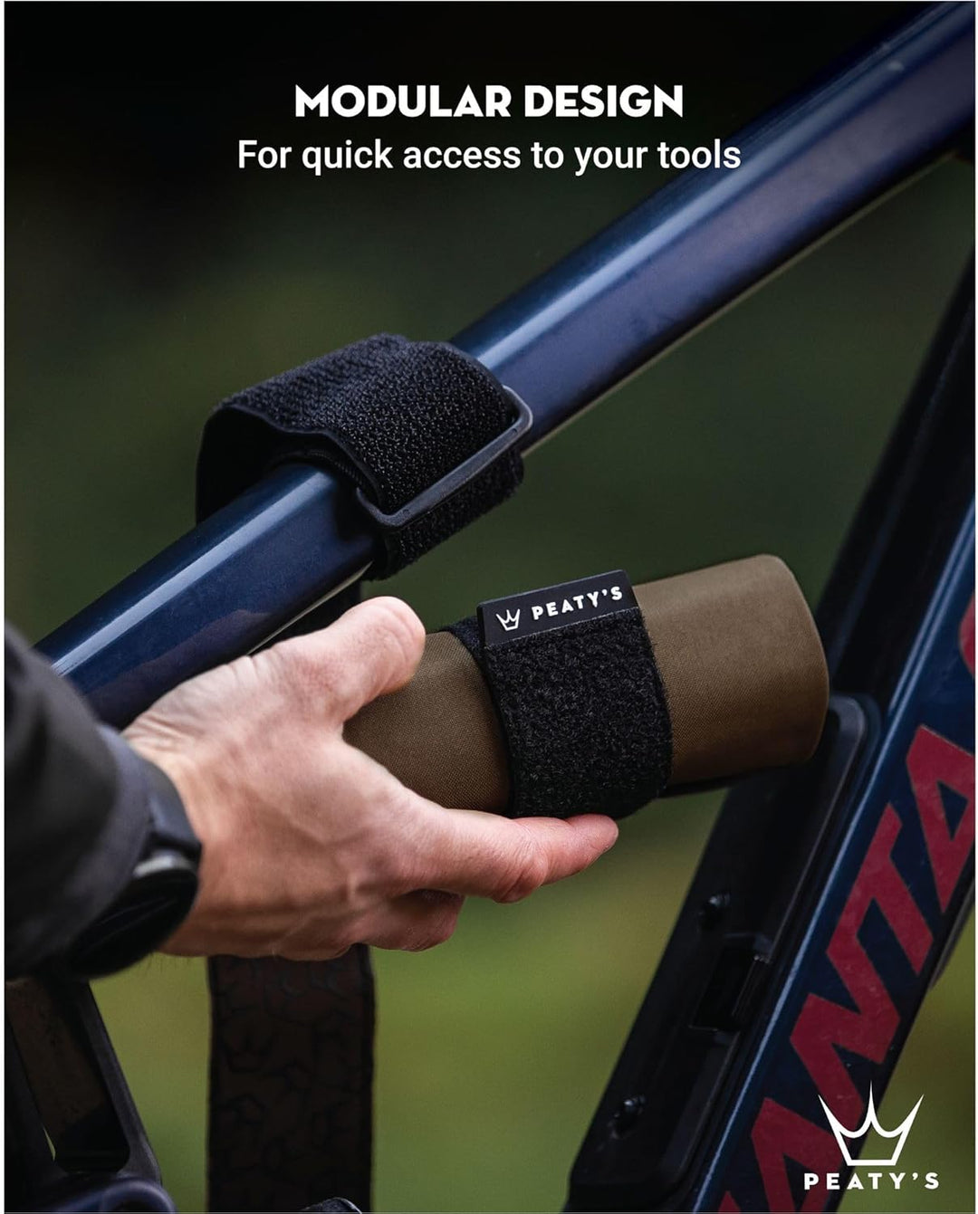 Peaty's Holdfast Trail Werkzeugtasche, super sicher, kein Verrutschen oder Rasseln, modulares Design