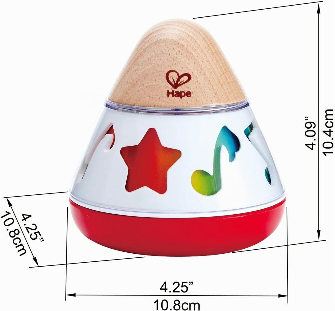 Hape Musikkreisel – Bunter Musik-Kreisel aus Holz mit Klangspiel und Bewegung, Lernspielzeug zur Sin