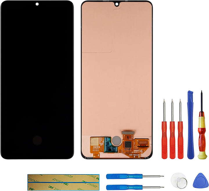 swark AM-OLED Kompatibel mit Samsung Galaxy M22 4G SM-M225 & A22 4G SM-A225 (Schwarz Ohne Rahmen) LC