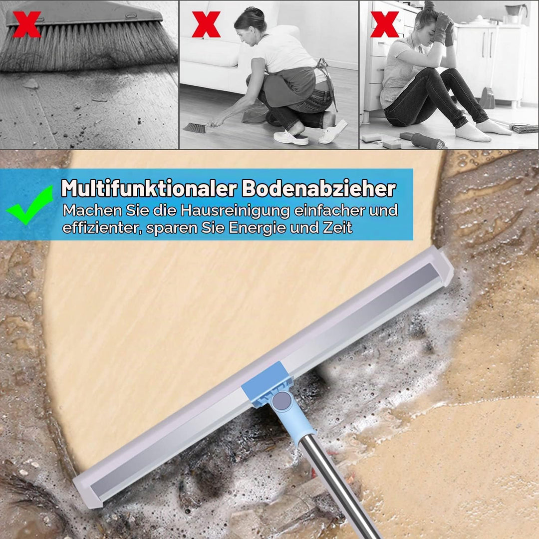 Wiseten Wasserschieber Bodenabzieher - Abzieher Boden Dusche mit Extra Langlebiger 50cm Gummilippe,