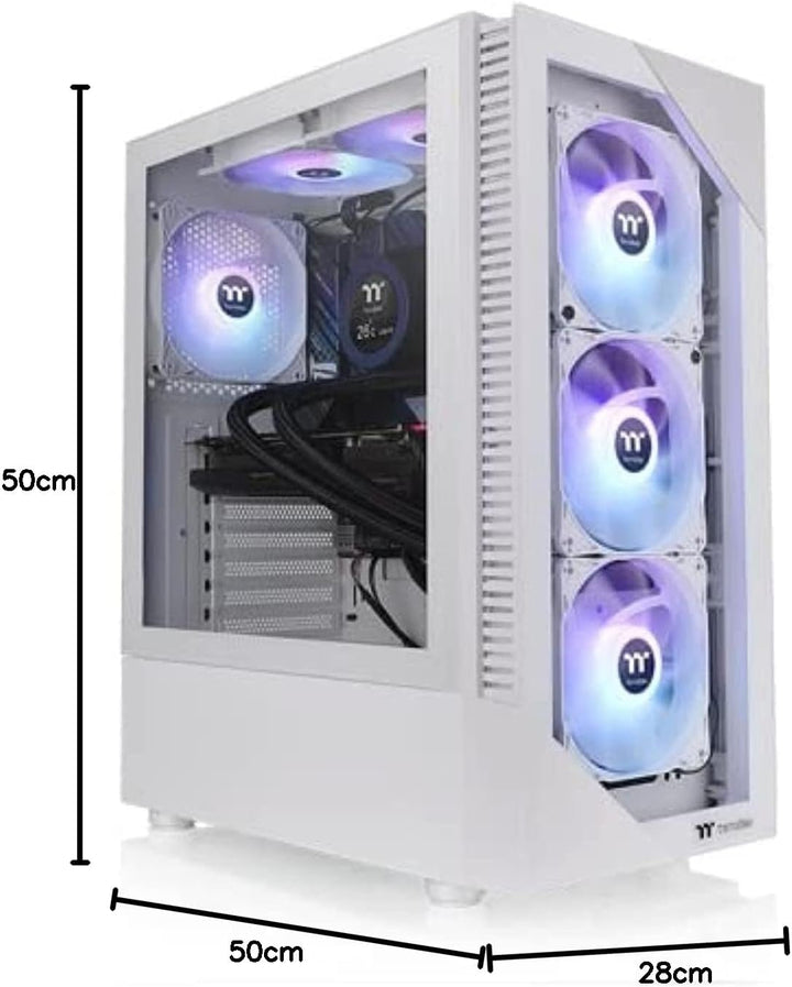 Thermaltake View 200 TG ARGB Snow | ATX Mid Tower Chassis