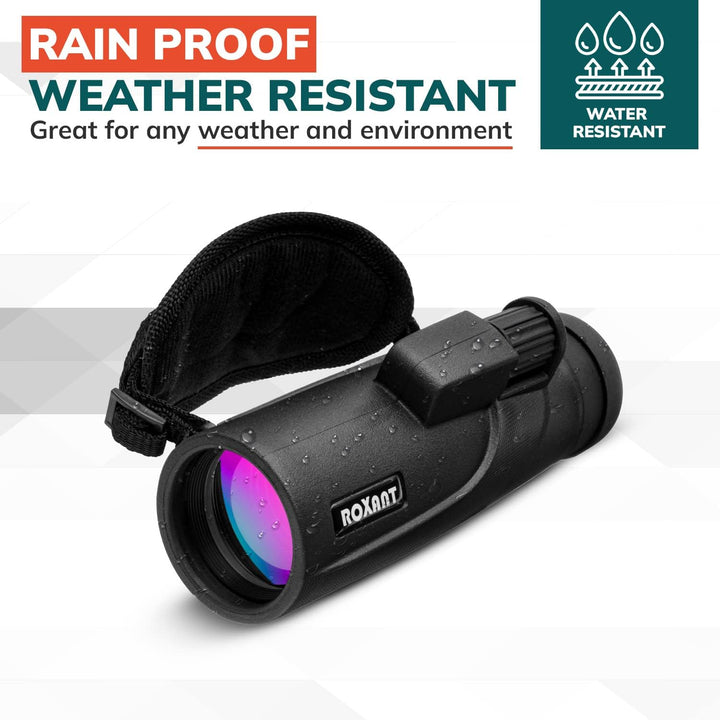 Authentic Roxant Falcon High Definition (One Finger Focus) Monocular + Phone Adapter, Mini Tripod, C