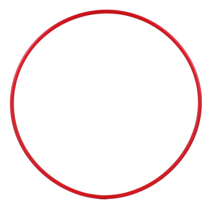 HOOPOMANIA Hula Hoop Rohling 16mm [Ø60/70/80/90/100cm - HDPE] – Hula Hoop selbst gestalten Rot Ø60cm