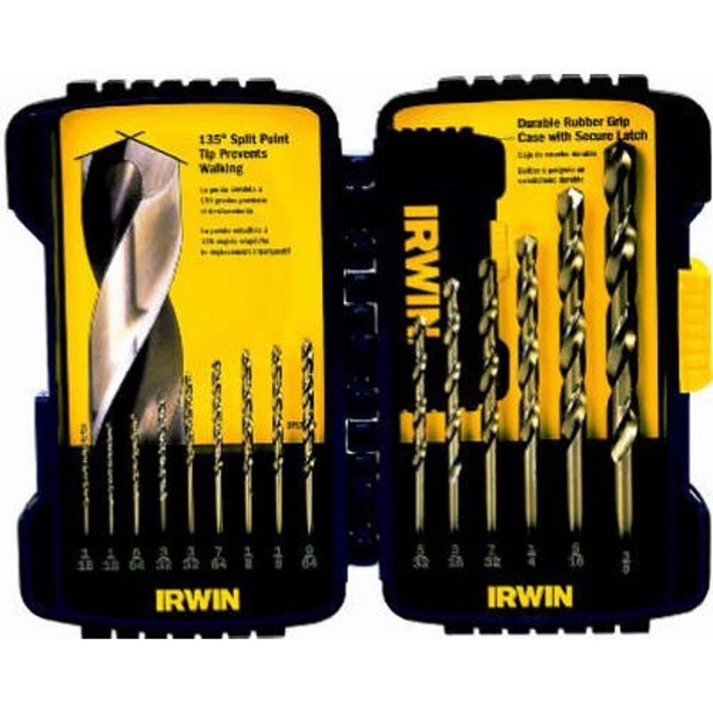 Irwin Industrial Tools Spiralbohrer-Set mit geradem Schaft, Länge, 316015, Kobalt, 15pc 15pc Kobalt,