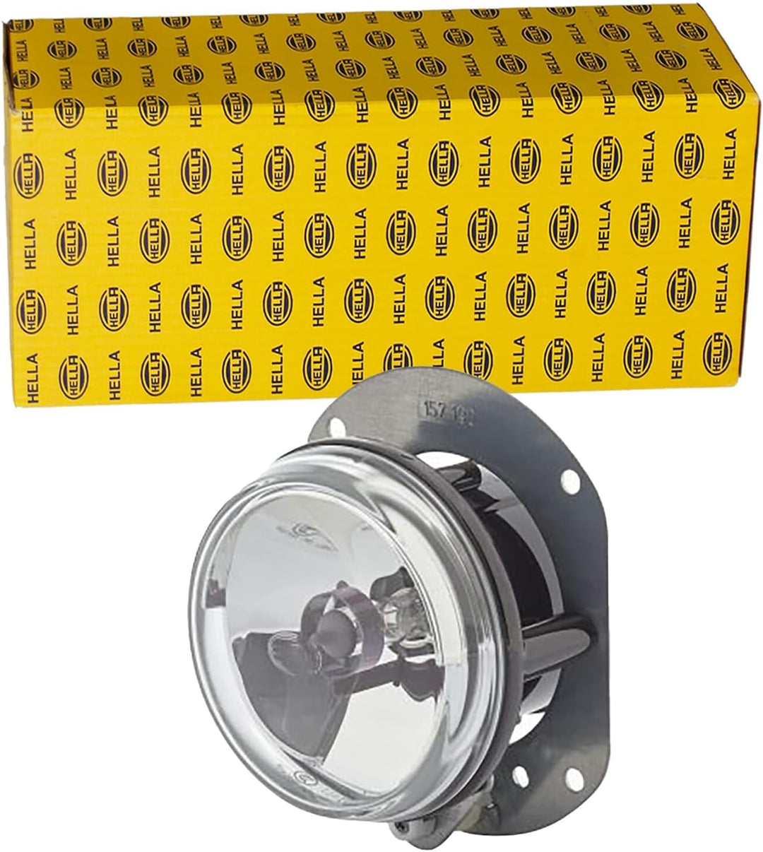 HELLA - Halogen/FF-Nebelscheinwerfer - 12V - rund - Einbau - glasklare Streuscheibe - Lichtscheibenf