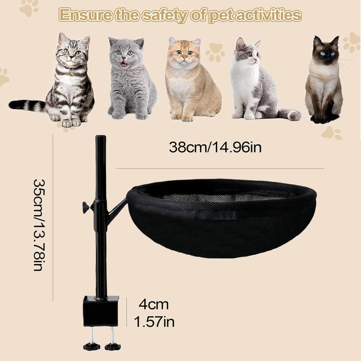 Generisch Katzen Schreibtisch Bett - Katzenbett Schreibtischaufsatz Sitzplatz - 360-Grad Drehbares N