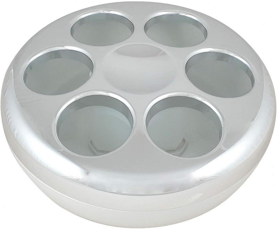 Helios Pure Flaschenkühler, Kunststoff, weiss/Chrom, für 6 Flaschen für 6 Flaschen Weiss/Chrom, für