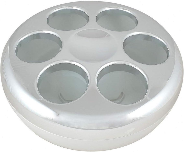 Helios Pure Flaschenkühler, Kunststoff, weiss/Chrom, für 6 Flaschen für 6 Flaschen Weiss/Chrom, für