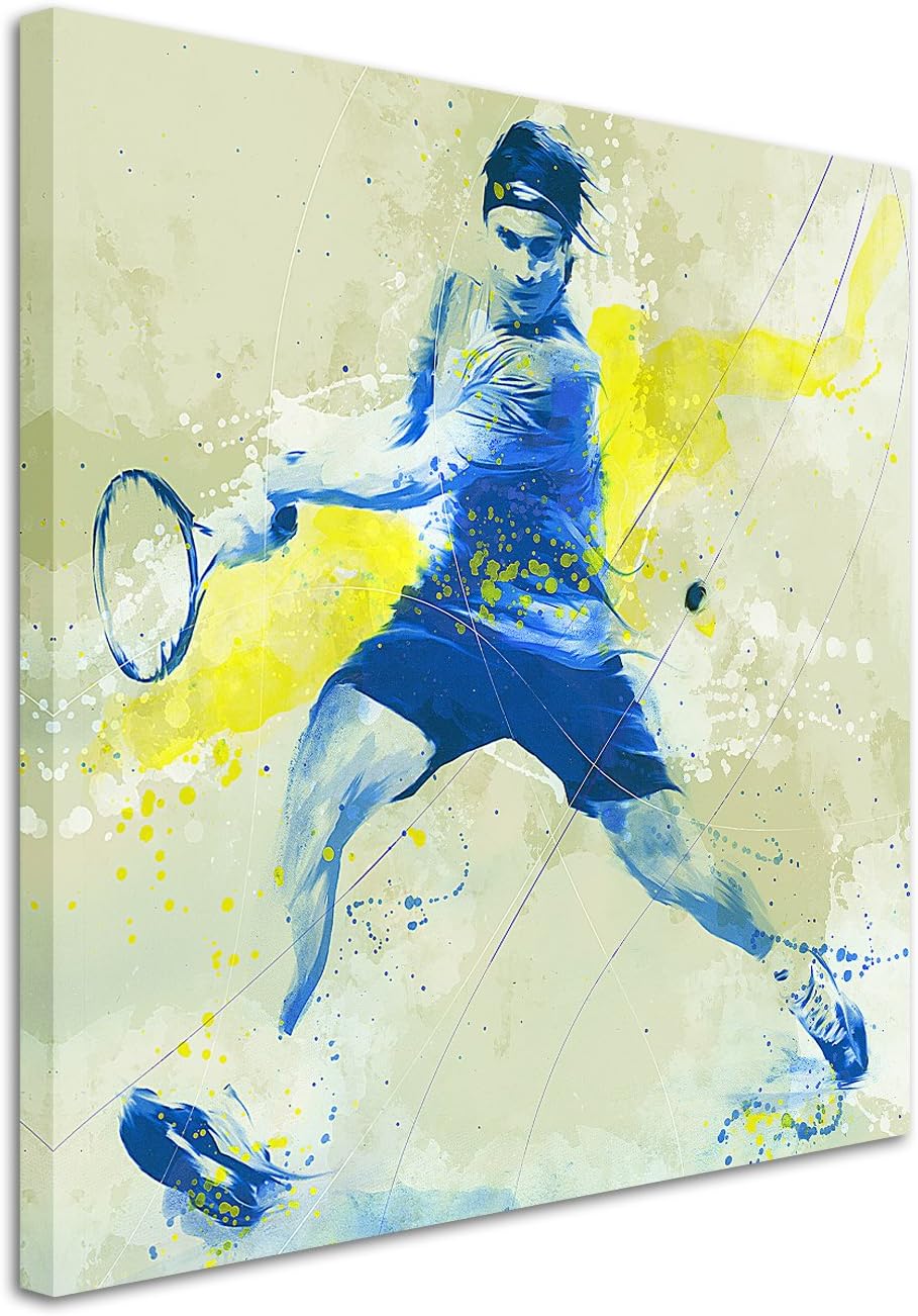 Paul Sinus Art Tennis II 60x60cm SPORTBILDER Splash Art Wandbild Aquarell Art