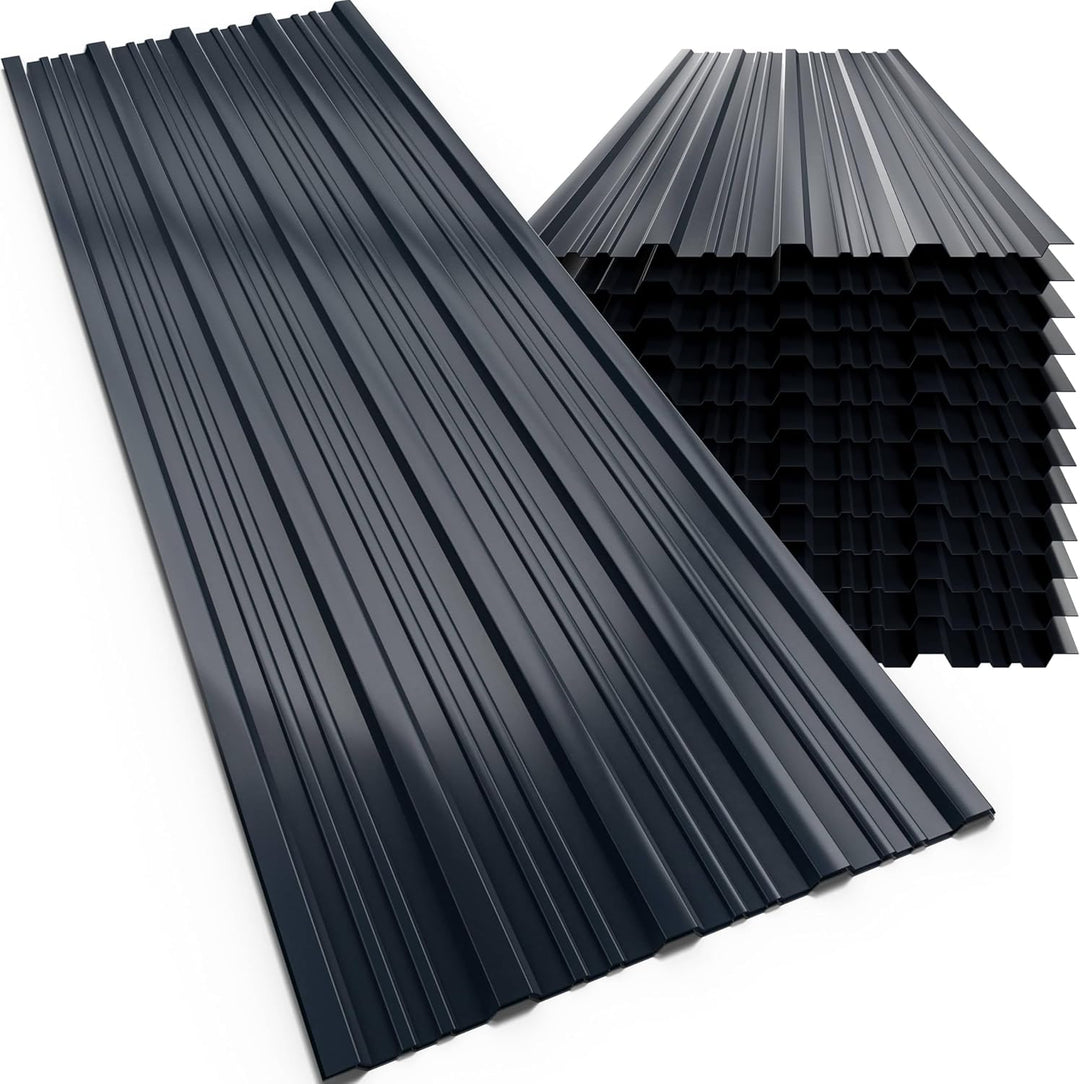 GARDEBRUK® 28x Trapezblech 110x46cm = 14m² Verzinkt Rostresistent Wetterfest Profilblech Dachblech W