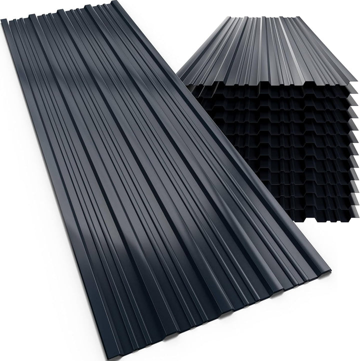 GARDEBRUK® 28x Trapezblech 110x46cm = 14m² Verzinkt Rostresistent Wetterfest Profilblech Dachblech W
