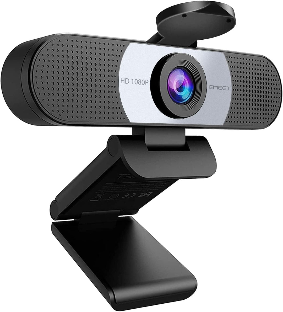EMEET Full HD Webcam - C960 1080P Webcam mit Objektivabdeckung & Dual Mikrofon, 90 ° Streaming Kamer