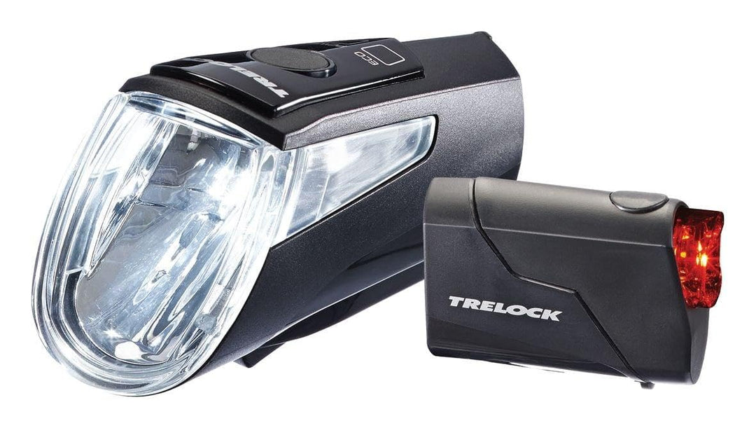 TRELOCK Fahrradlicht Set LS 460 I-GO Power + LS 720 Reego – 40 Lux – USB Aufladbar – 50 m Sichtweite