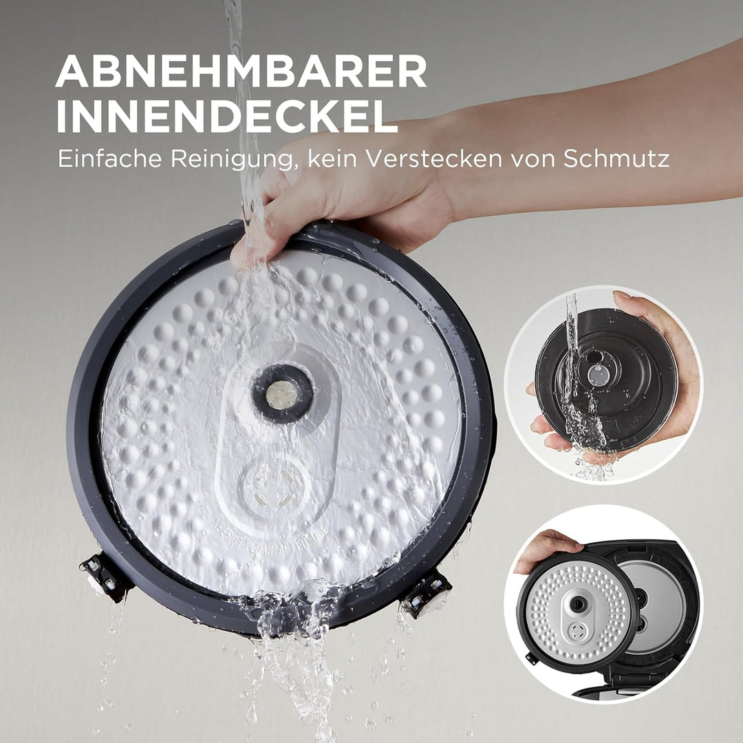 Midea Multifunktionaler Reiskocher mit Dampfgarer (10 Tassen, 1,8 Liter) 11 Multikocher-Funktionen,