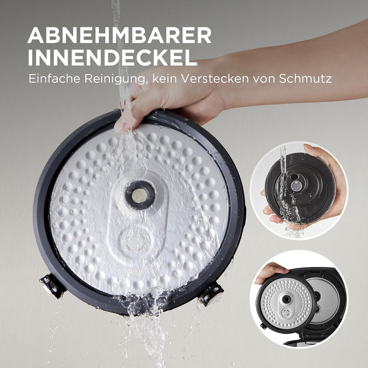 Midea Multifunktionaler Reiskocher mit Dampfgarer (10 Tassen, 1,8 Liter) 11 Multikocher-Funktionen,