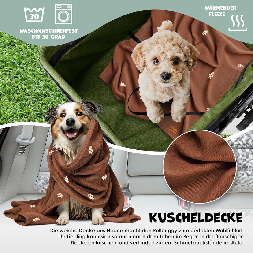 LOVPET® Hundewagen 2in1 Hundebuggy Hundebox Transporttasche Faltbar klappbar bis 20kg Haustiere Bugg