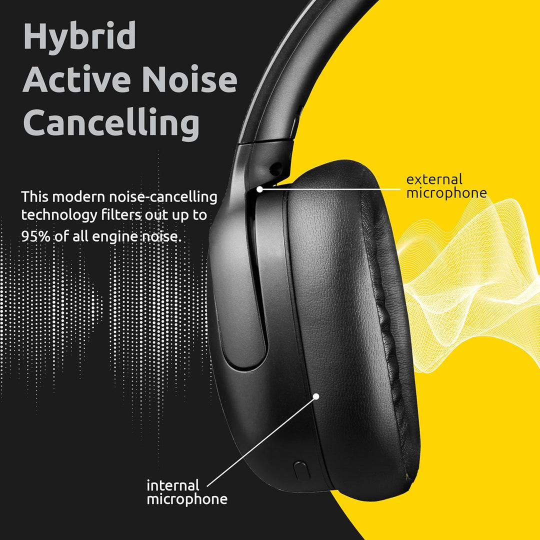 Intenso O400HA Over-Ear Kopfhörer - Hybrid Active Noise Cancelling, bis zu 75 Stunden Laufzeit und B