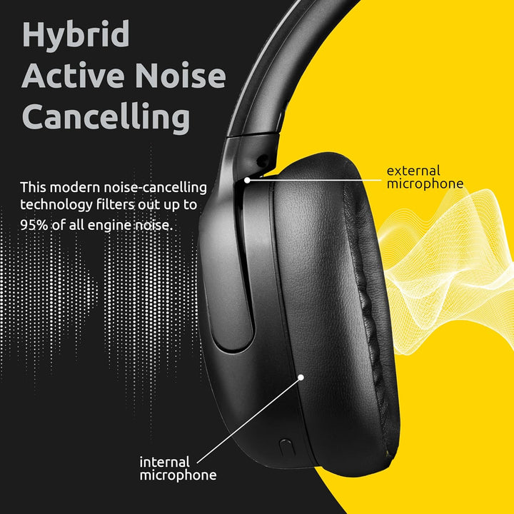 Intenso O400HA Over-Ear Kopfhörer - Hybrid Active Noise Cancelling, bis zu 75 Stunden Laufzeit und B