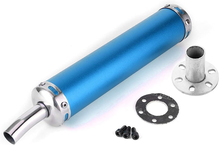 Auspuff, Yctze Edelstahl Auspuff Schalldämpfer 20mm/0.8in Modifizierte Teile für 2-Takt Motorrad Sch