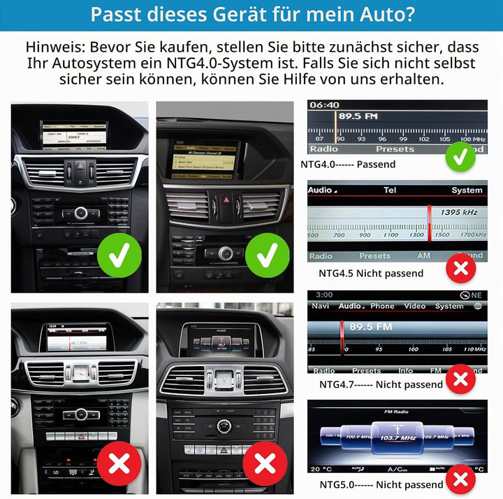 Autoradio 10,25 Zoll Touchscreen mit kabellosem Carplay und Android Auto für 2009-2011 Mercedes Benz