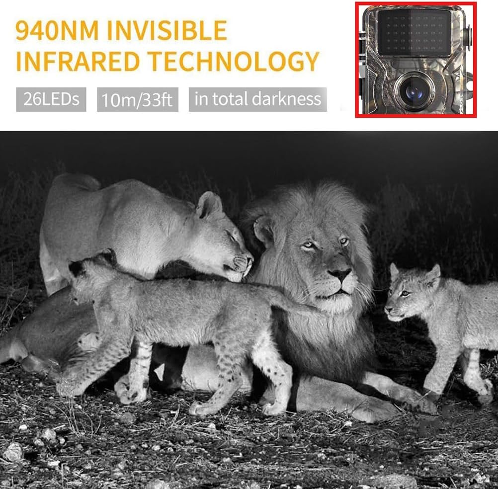 BESPORTBLE 2 Bewegungskamera Auslösen Nachtkamera Outdoor-Camcorder Wildbeobachtungskamera Drahtlose
