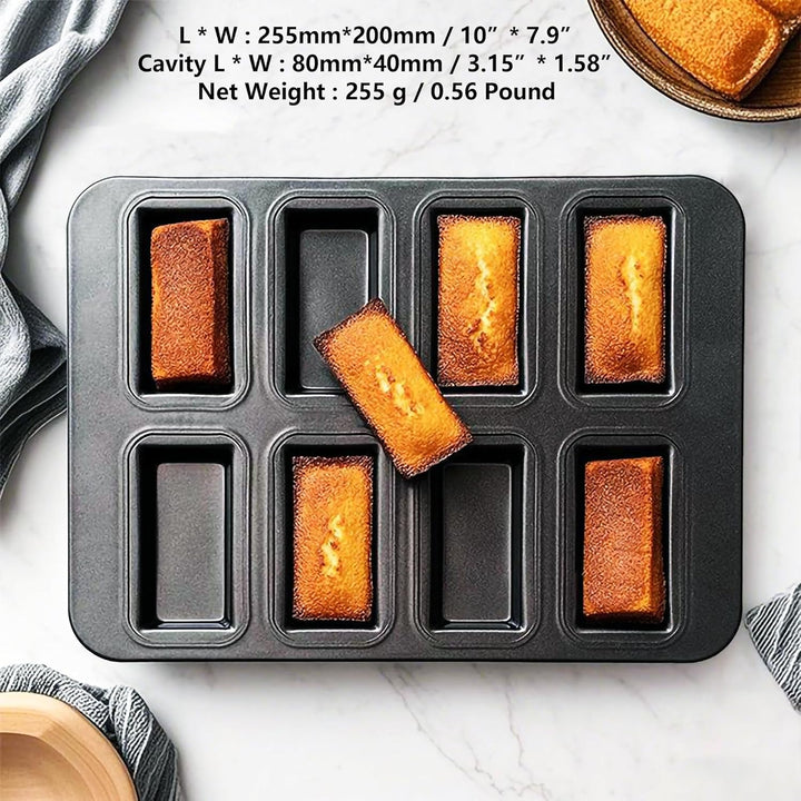 Financier Mould Financier Cake Pan Non-Stick Muffin Pan Biscuits Cookies Mini Laib Tray Bakeware for