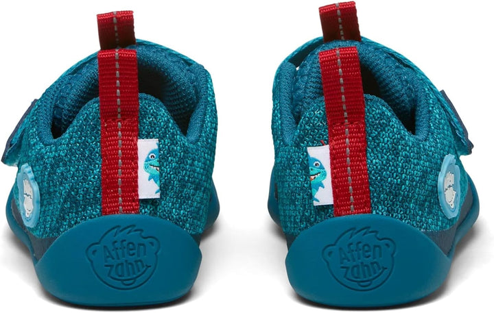 Affenzahn Minimal Sneaker Knit Happy, Hai Blau