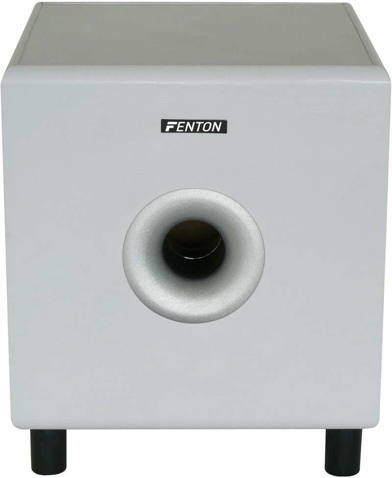 Fenton SHFS08W - Subwoofer aktiv Heimkino - 8 Zoll - 200 Watt Sub Woofer mit integriertem Verstärker