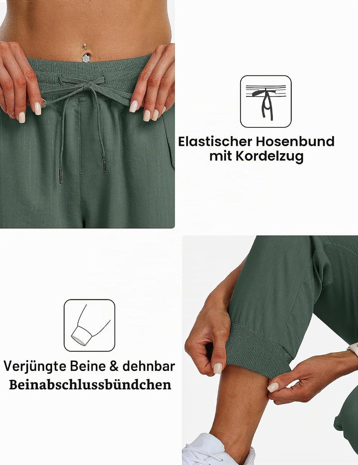 JINSHI Hosen Damen Cargohose Wanderhose Leichte Jogginghose Freizeithose Funktionshose Outdoorhose m