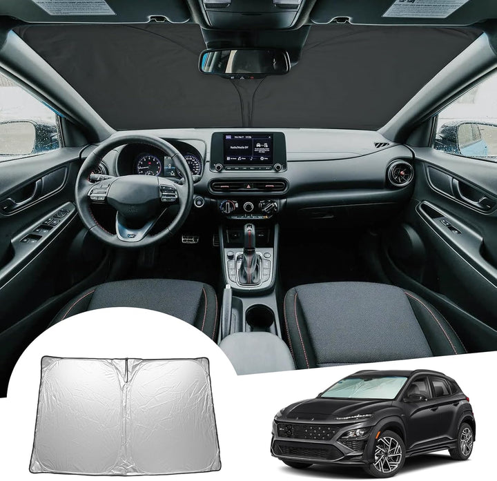 GAFAT Kompatibel mit 2017-2022 Hyundai Kona Hybrid/N Line/EV Elektro Sonnenschutz Frontscheibe Innen
