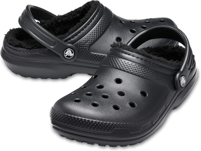 Crocs Unisex Classic Lined Clogs 33/34 EU Schwarz, 33/34 EU Schwarz