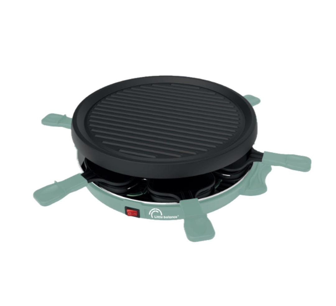 LITTLE BALANCE 8948 Cheese &amp; Fun, Raclette Grill, 2-in-1, für bis zu 6 Personen, PFAS-frei, 800 W, T