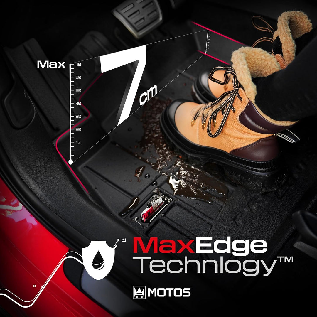 M MOTOS Gummimatten Auto Fussmatte passt für Dodge Grand Caravan V 2007-2020 Verbessern Sie Ihren Re