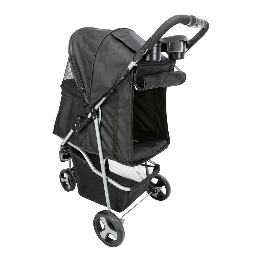 TRIXIE Buggy für Hunde, 47 × 100 × 80 CM, 4,6 kg - extra leicht, schwarz, bis 11 kg belastbar - 2895
