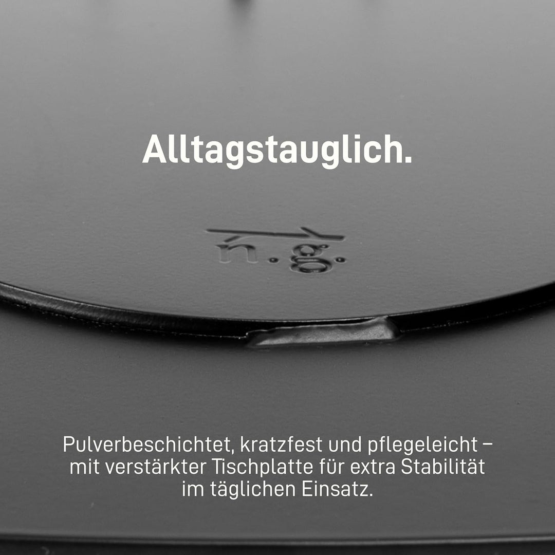 Natural Goods Berlin 1x Beistelltisch Lucia - Laptop Beistelltisch Metall Schwarz - Laptoptisch Für