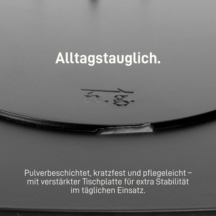 Natural Goods Berlin 1x Beistelltisch Lucia - Laptop Beistelltisch Metall Schwarz - Laptoptisch Für
