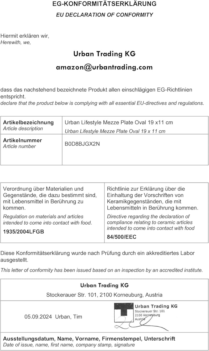 Urban Lifestyle Ovale Dessertteller Set 4er Schwarz 19,5 x 11,5 cm, Rustikale Keramik Tapasteller au