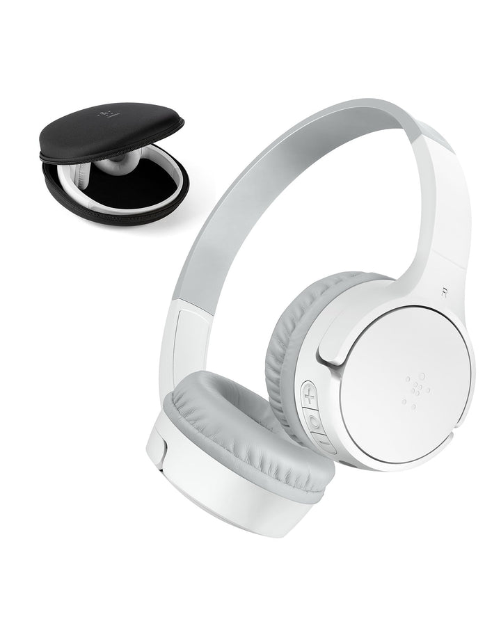 Belkin SoundForm Mini kabelloser Kinderkopfhörer mit integriertem Mikrofon und lustigen Aufklebern,