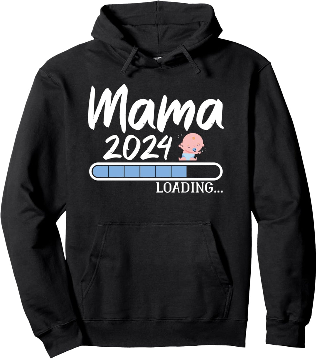 Mama 2024 Loading Werdende Mama Geschenk Muttertag Pullover Hoodie