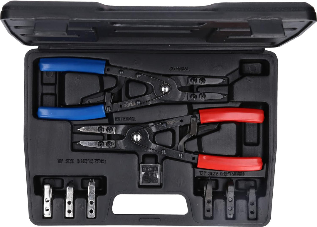 KS Tools 500.1350 Sicherungszangen-Satz mit Ratschenfunktion, 20-tlg.