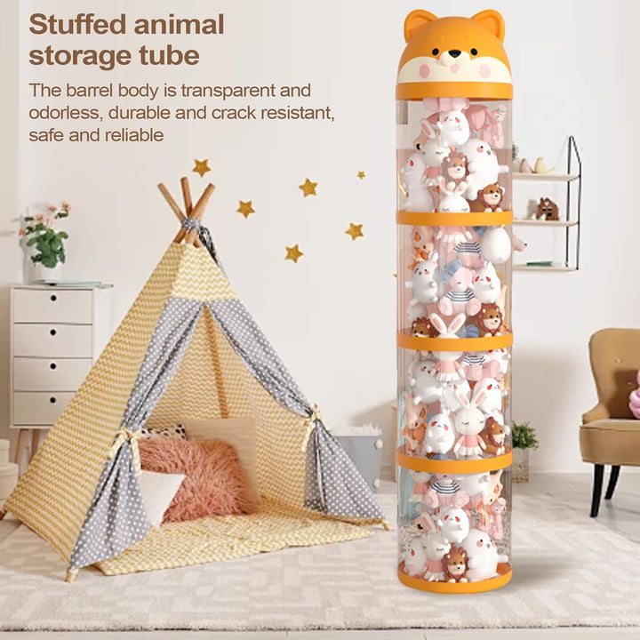 Aufbewahrungsröhre Kuscheltiere, Plüschtier Aufbewahrung Röhre, Stofftier Organizer, Stuffed Animal
