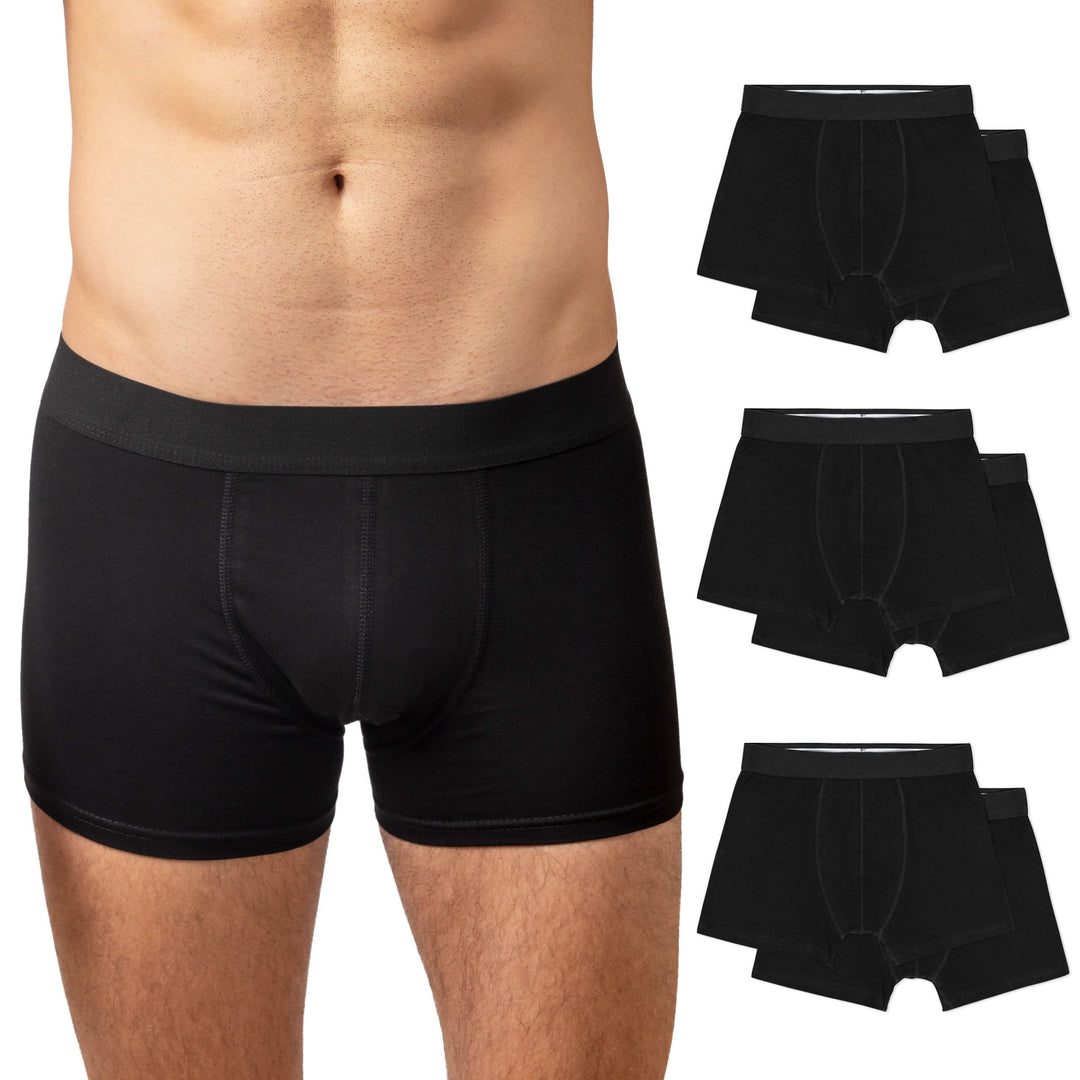 Snocks Boxershorts Herren 6er-Pack Bio Baumwolle Gr. S – 4XL Herren Unterhosen ohne kratzenden Zette