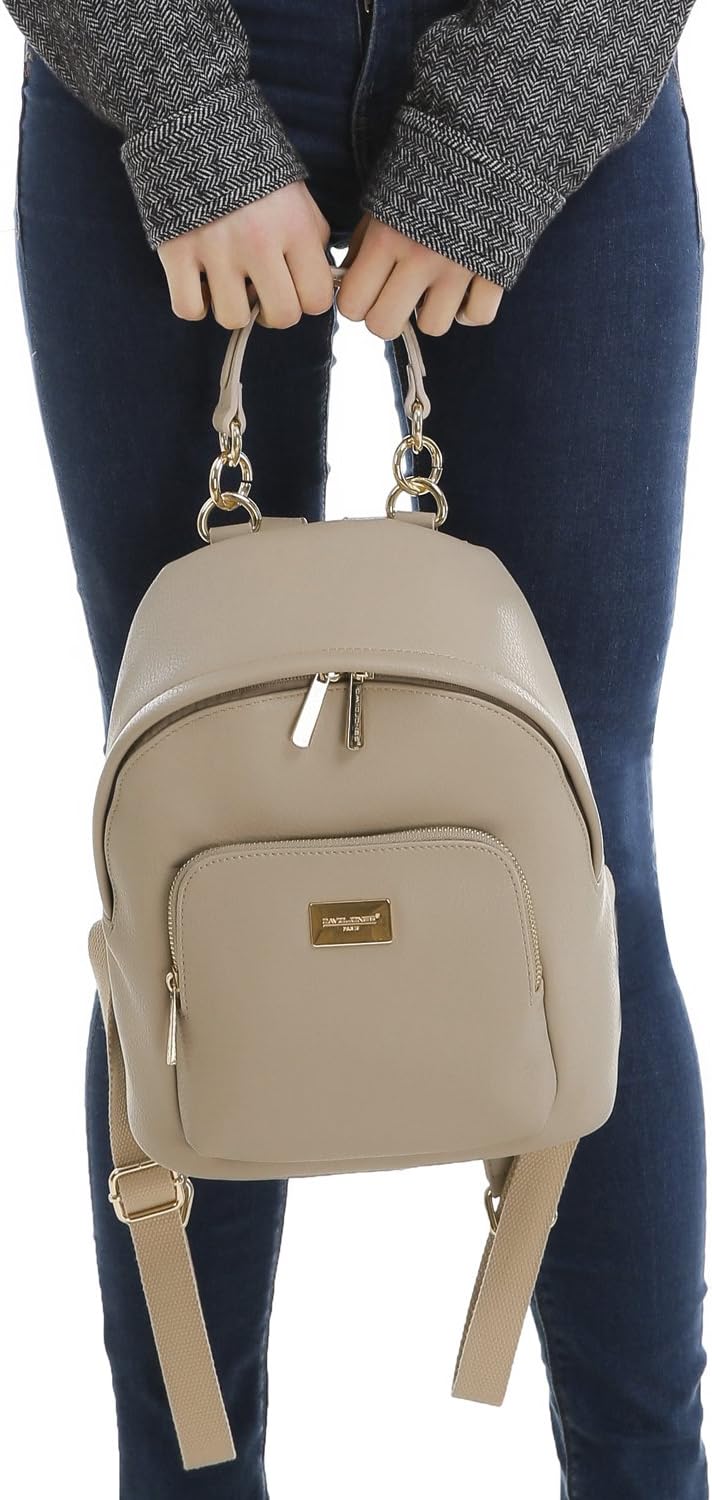 David Jones - Damen Kleine Rucksack Backpack - Frauen Weiches PU Leder Daypack - Casual City Mode Ta
