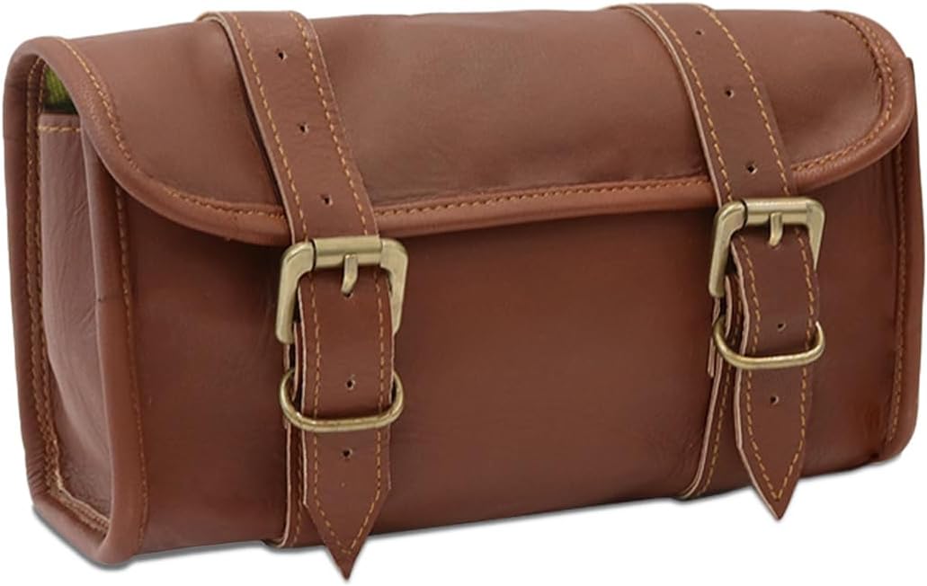 Motorrad Werkzeugrolle Leder für Cruiser Retro Scrambler Craftride LR2 braun