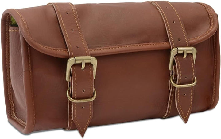 Motorrad Werkzeugrolle Leder für Cruiser Retro Scrambler Craftride LR2 braun