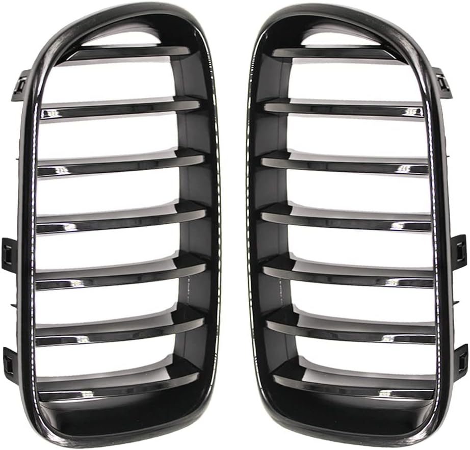 HZTWFC ABS glänzend schwarz Single Slat Sport Nierengitter Zubehör Styling Ersatz Racing Frontstosss