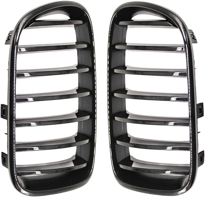 HZTWFC ABS glänzend schwarz Single Slat Sport Nierengitter Zubehör Styling Ersatz Racing Frontstosss