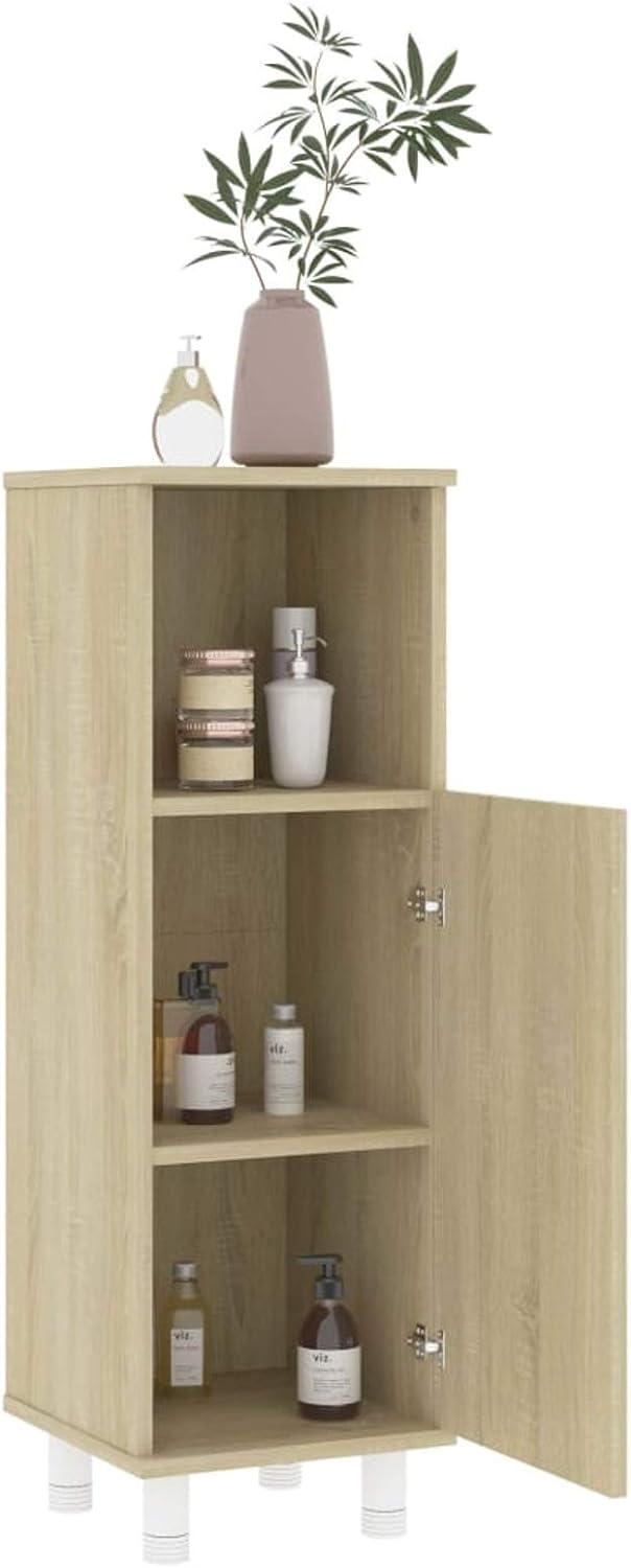 Tidyard Badezimmerschrank Badschrank Badezimmer Aufbewahrungsschrank Schrank Badkommode Eckschrank B