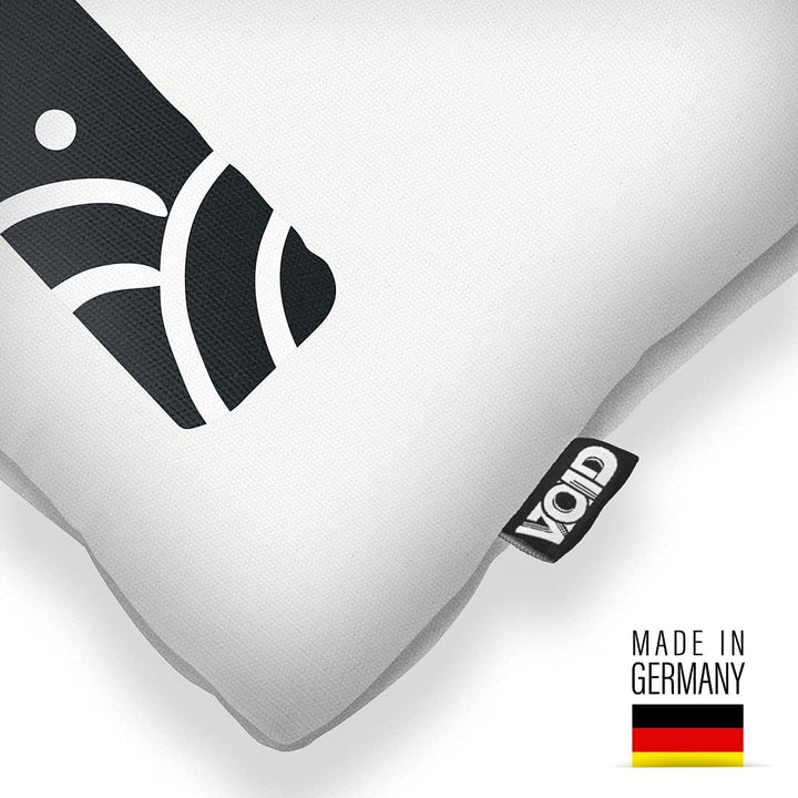 VOID E Buchstaben Natur Kissenbezug 60x60 Kissenhülle Kissen Sofakissen Dekokissen wetterfest Outdoo